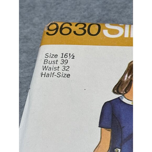 Simplicity 9630 Dress & Tunic Pants Pattern Size 16 1/2 Uncut - Picture 2 of 5